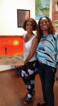 painiting party, Aldonia  and the Da Poets wife 